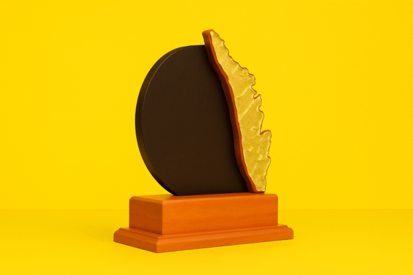 Trophy With Golden Map (30.4*24 cm)